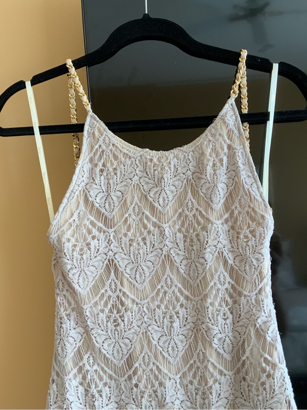 Sky Beige Lace Maxi Dress - Picture 9 of 9